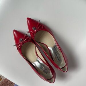 Michael Kors Patent Leather Red Pumps